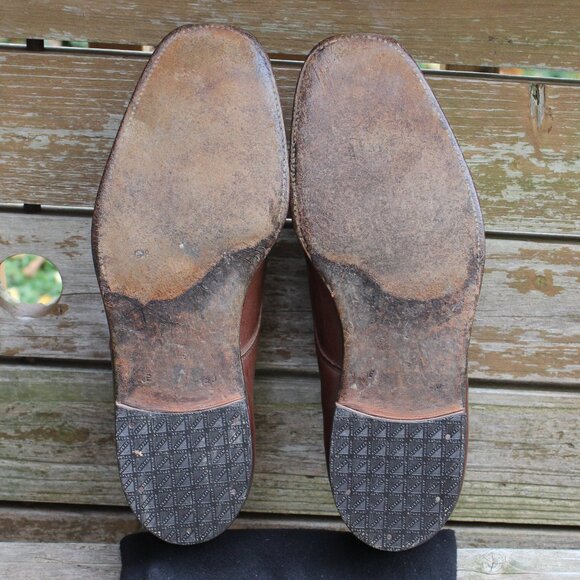 VTG 80s Church's Brown Plain Toe Derby, Men's size 8 F(wide) US, Made in England - Picture 12 of 13